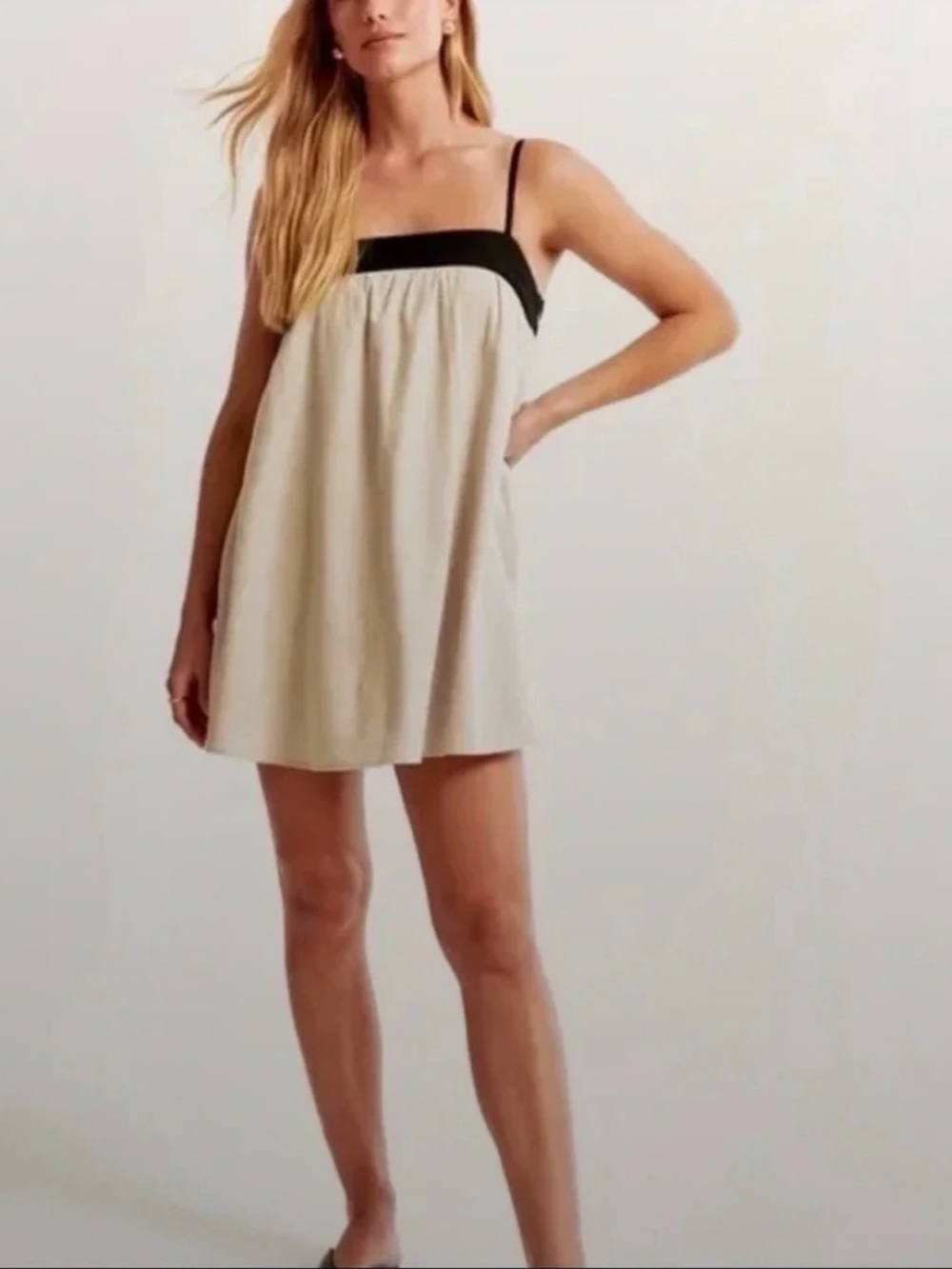 Beige Mini Dress